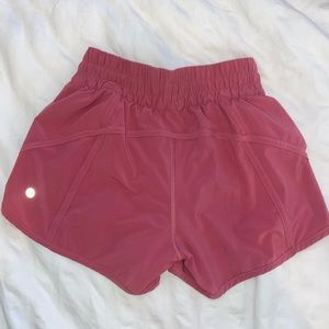 dusty rose Lululemon tracker shorts